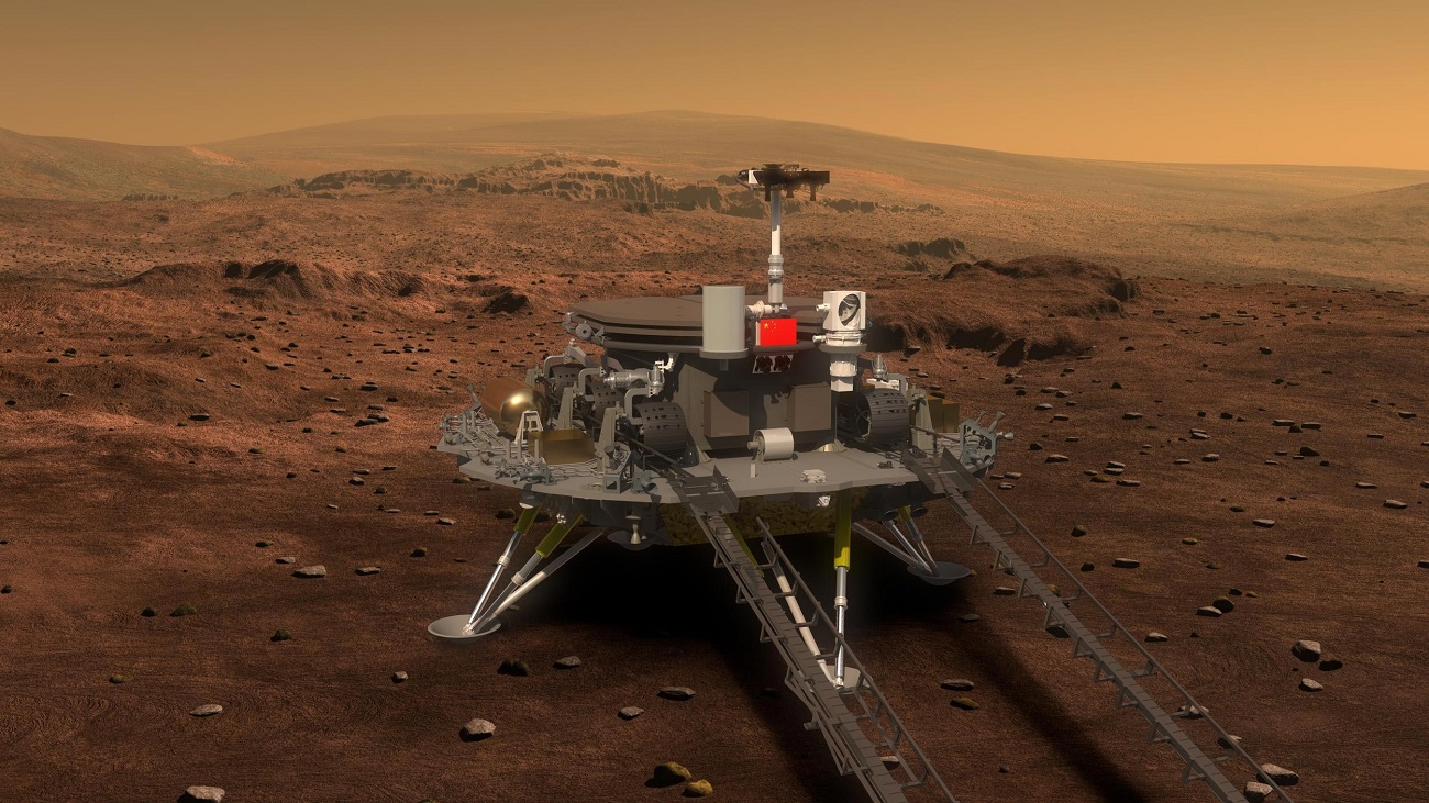 Posłuchajcie pierwszych dźwięków nagranych przez łazik Zhurong na powierzchni Marsa