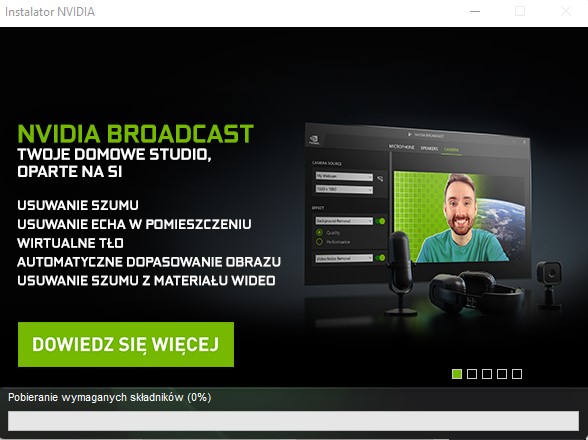 Praca zdalna i częste wideokonferencjem NVIDIA Broadcast
