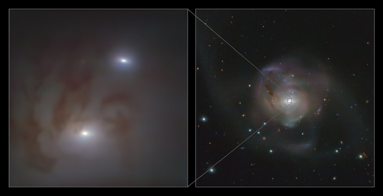 Jedna galaktyka i dwie supermasywne czarne dziury. Niezwykłe odkrycie astronomów