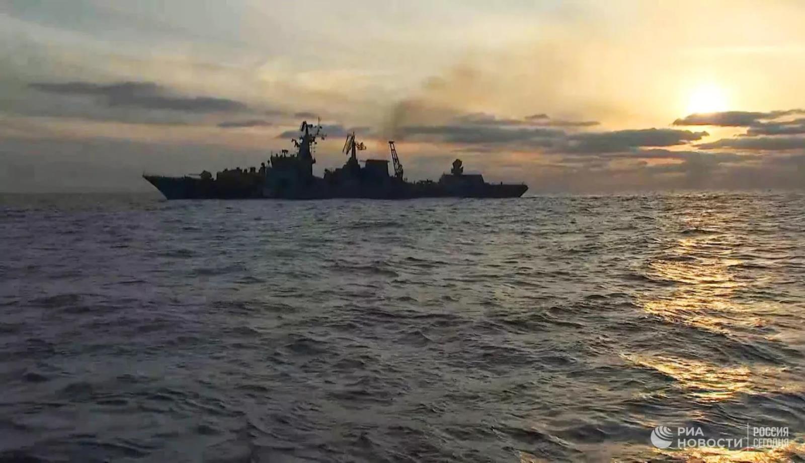 Ukraina zniszczyła najważniejszy rosyjski okręt, krążownik rakietowy Moskva płonie
