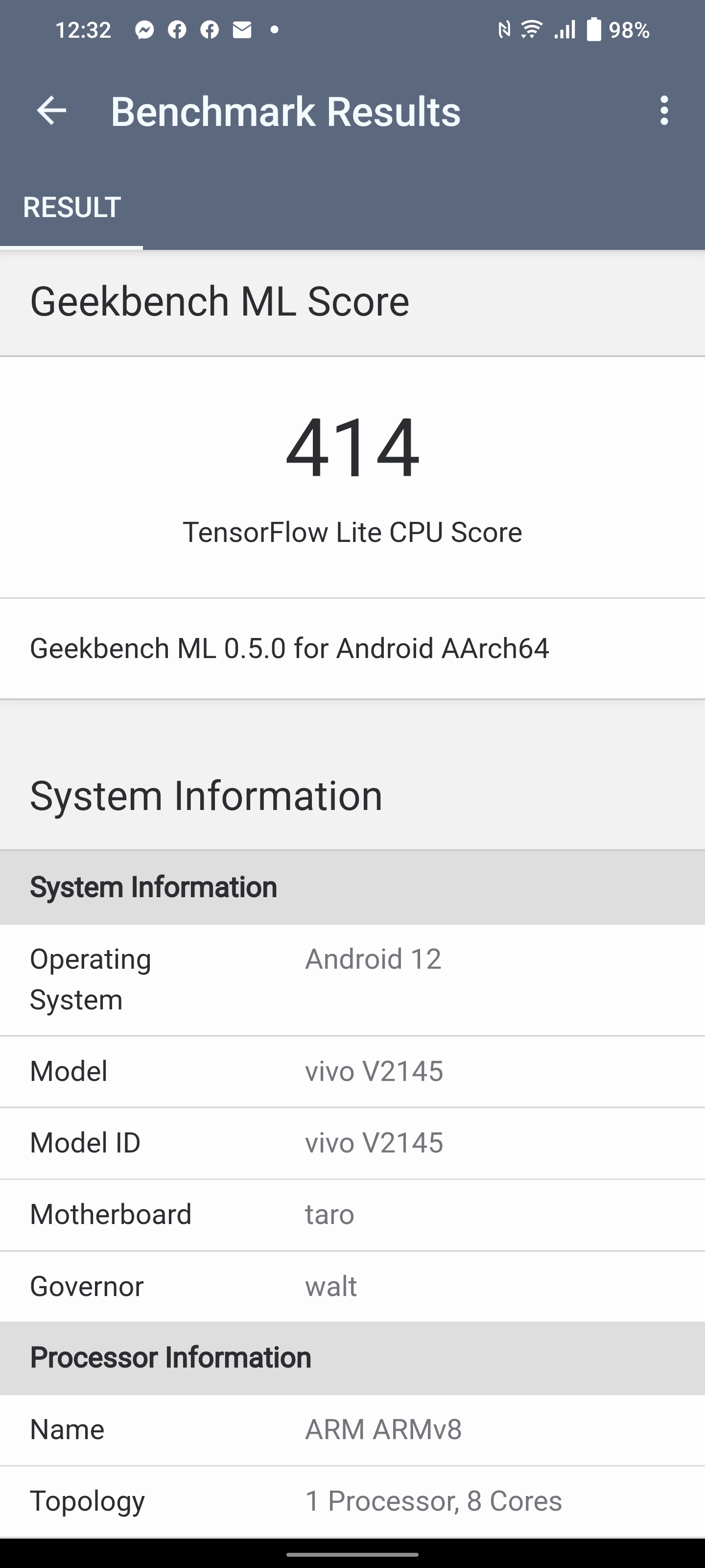 Vivo X80 Pro benchmark