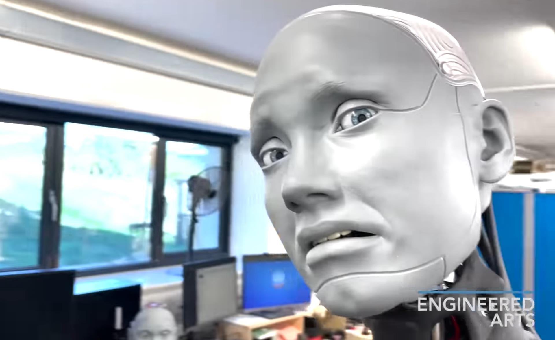 Dolina niesamowitości w pigułce, akcji robota Ameca o realistycznej twarzy, Ameca o realistycznej twarzy, robot o realistycznej twarzy