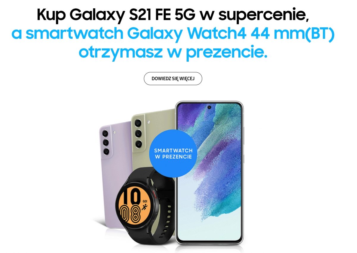 Samsung z nową promocją. Do Galaxy S21 FE 5G w prezencie dostaniesz Galaxy Watch4