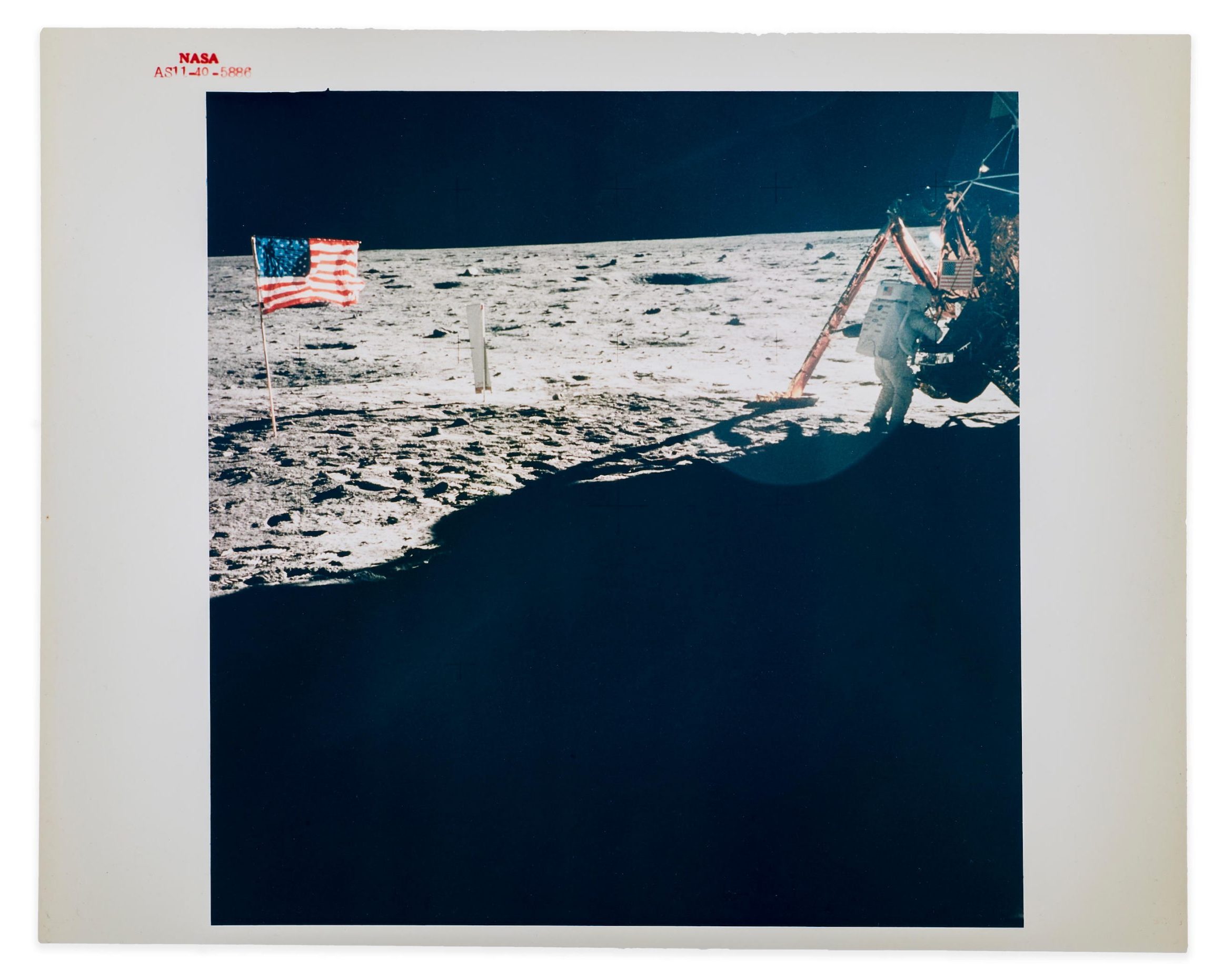 Neil Armstrong na Księżycu, odbitka, As11-40-5886, NASA