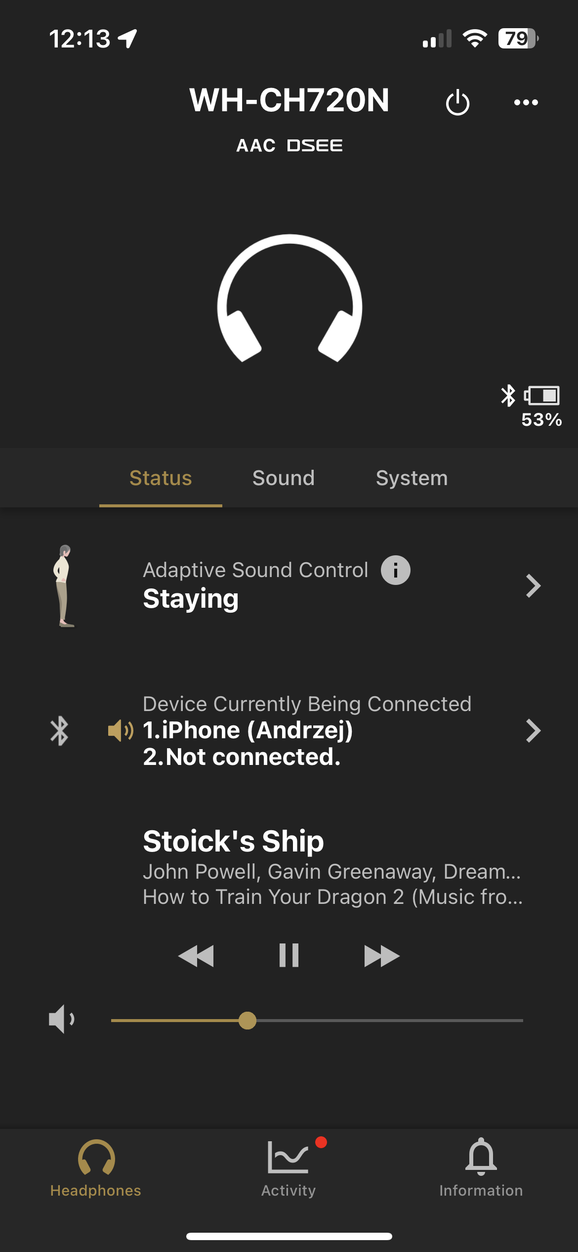 Sony WH-CN720N screenshot