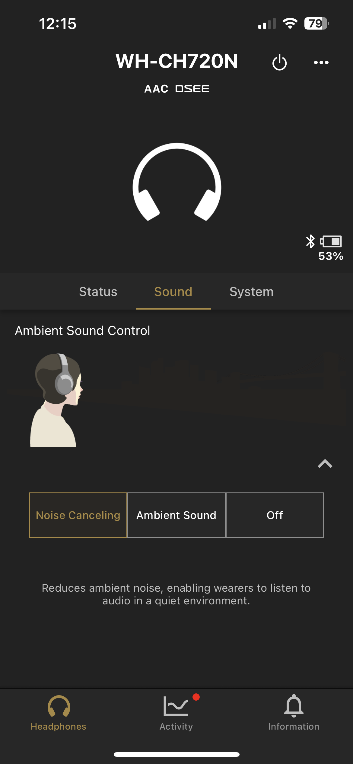 Sony WH-CN720N screenshot