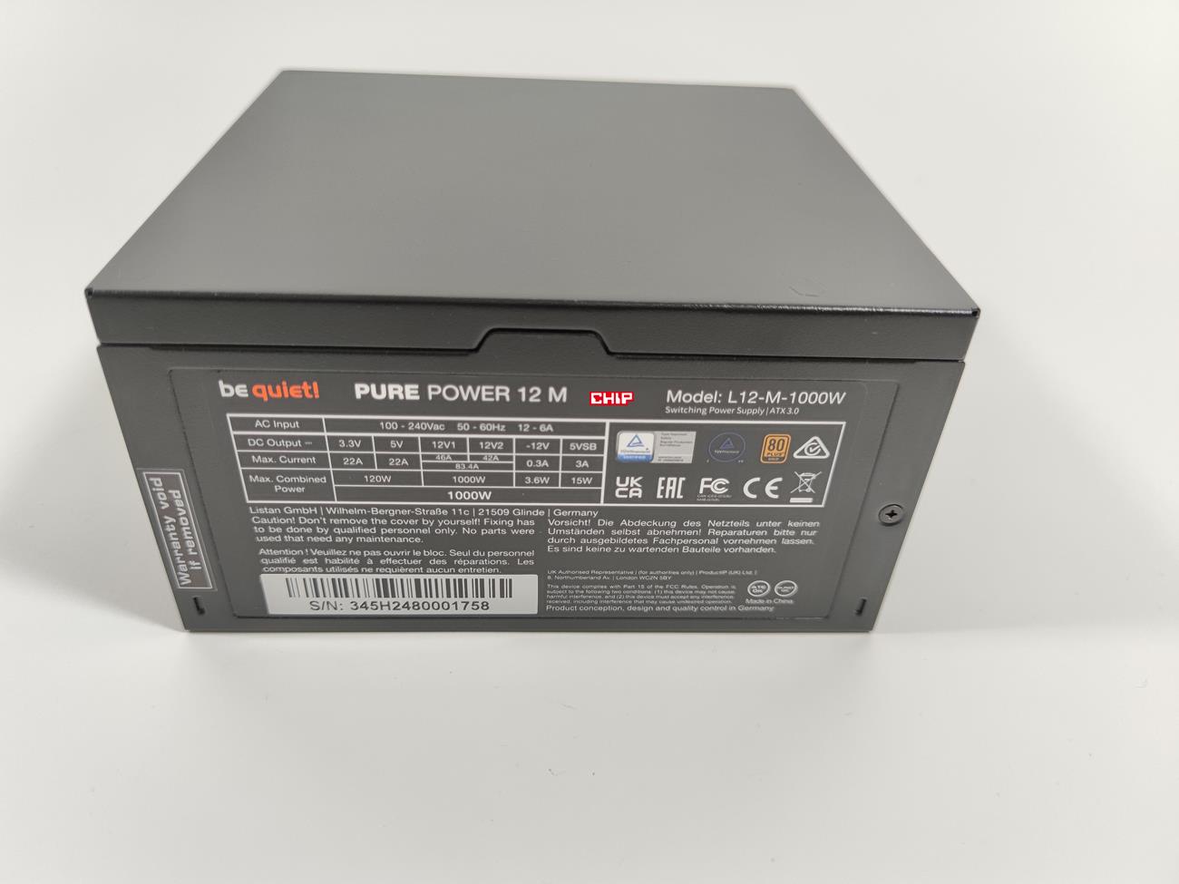 test be quiet! Pure Power 12 M 1000W, recenzja be quiet! Pure Power 12 M 1000W, opinia be quiet! Pure Power 12 M 1000W