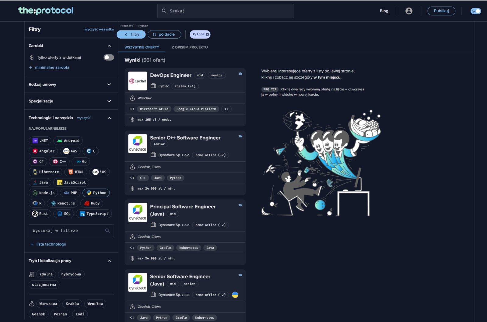Oferty pracy w IT na The:Protocol