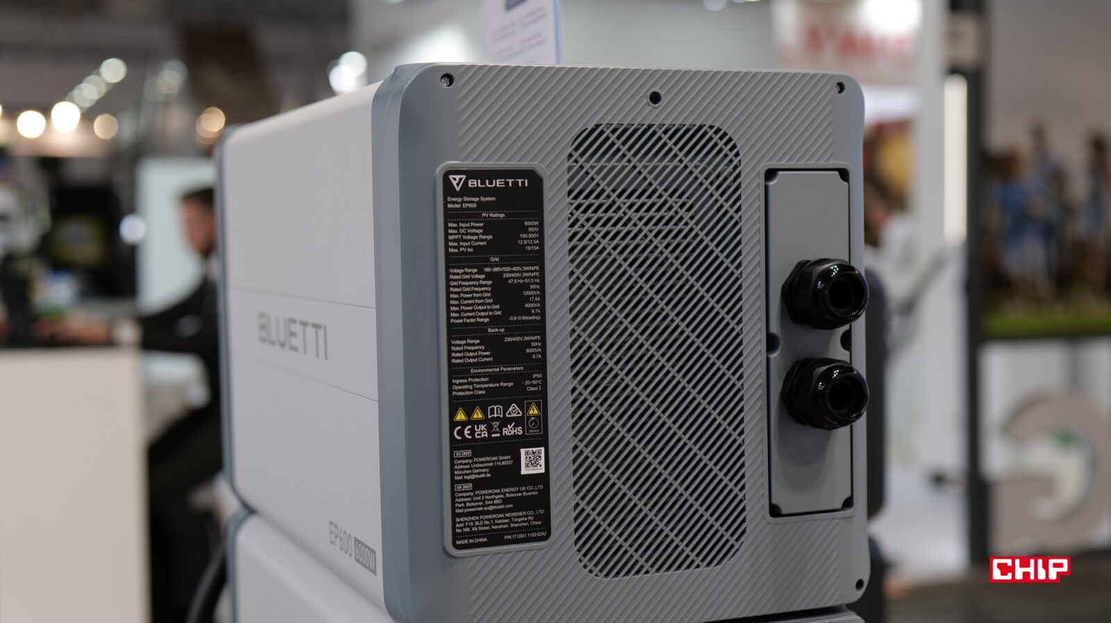 Tablica znamionowa Bluetti EP600