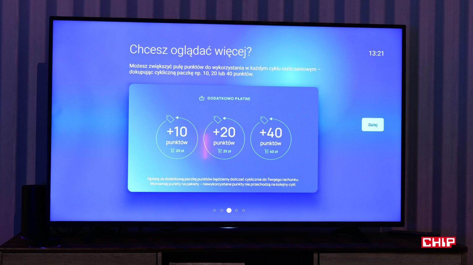 System punktów w abonamencie na telewizję Play