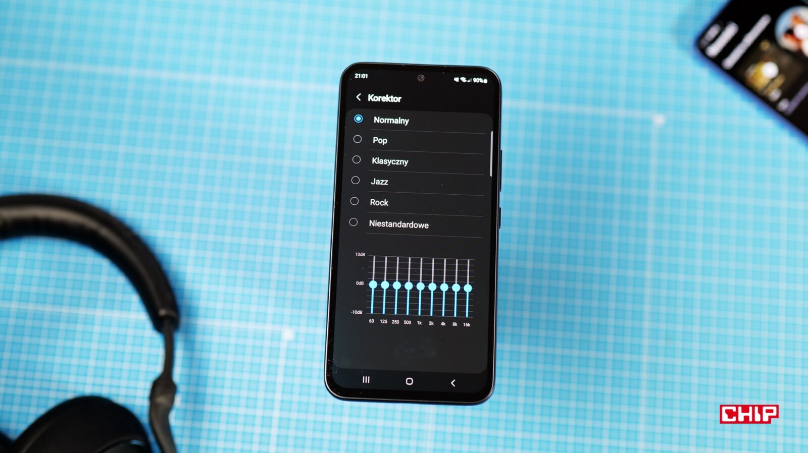 Ustawienia dźwięku w One UI - korektor