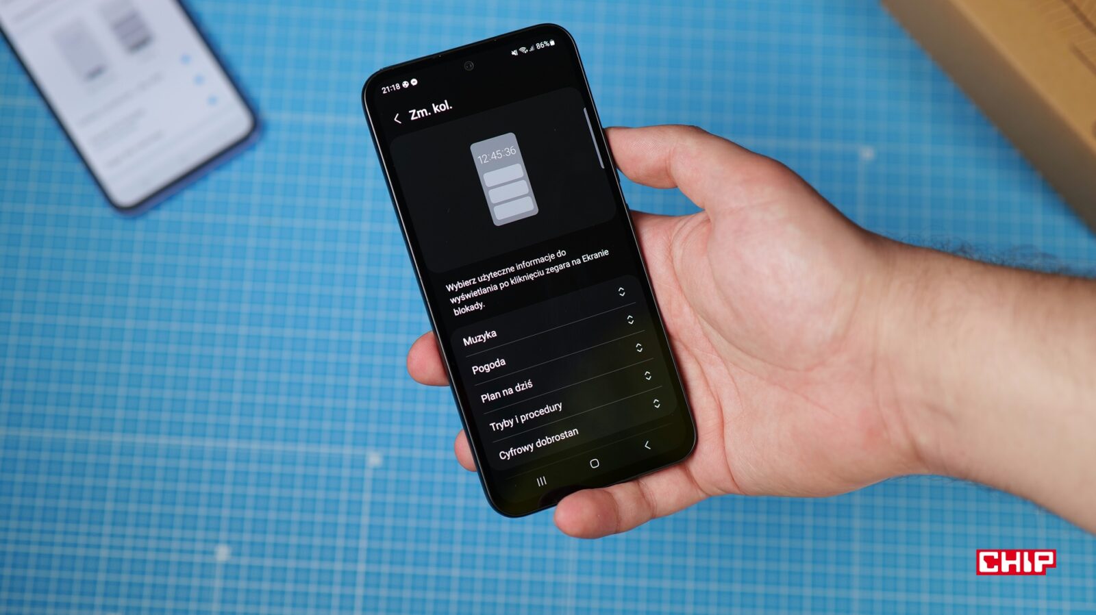 Widżety na ekranie blokady