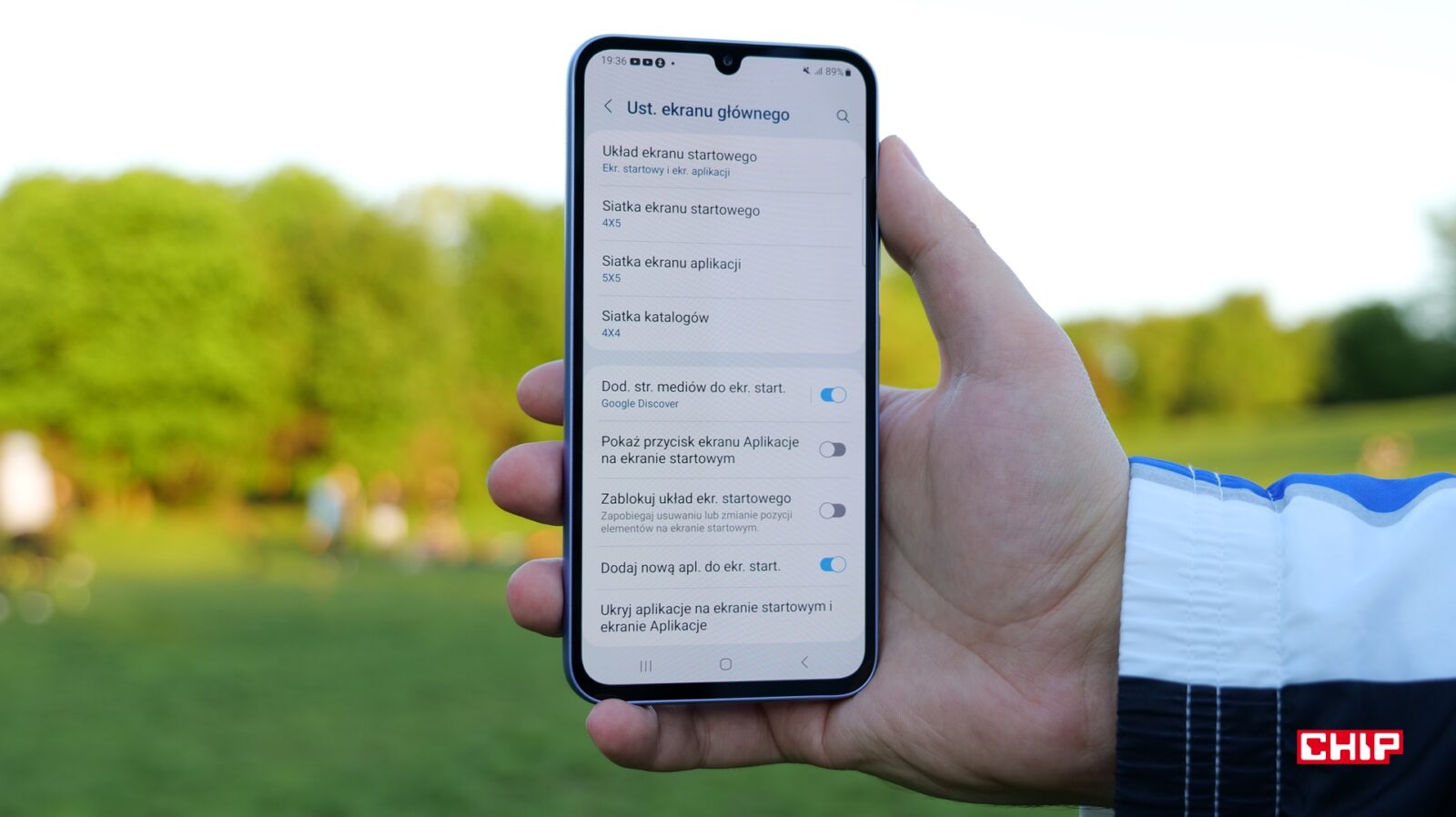 Ustawienia ekranu głównego