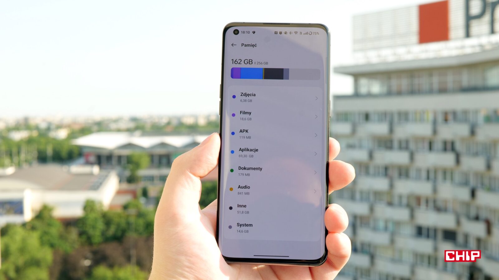 OPPO Find X5 Pro - wykorzystanie pamięci na pliki