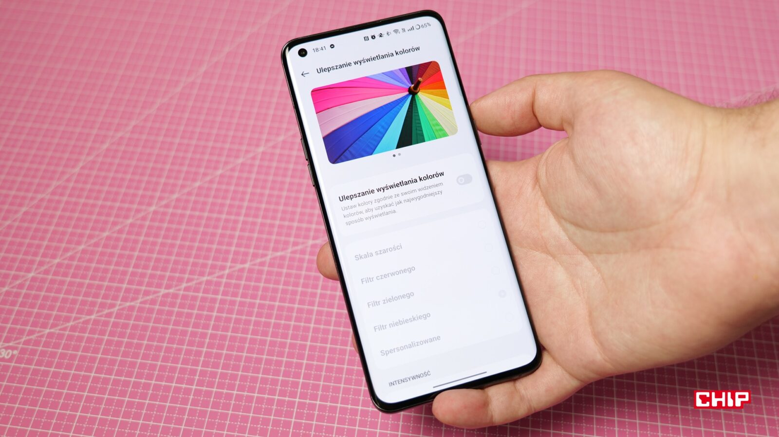 OPPO Find X5 Pro - ustawienia kolorów dla osób z zaburzeniem wzroku