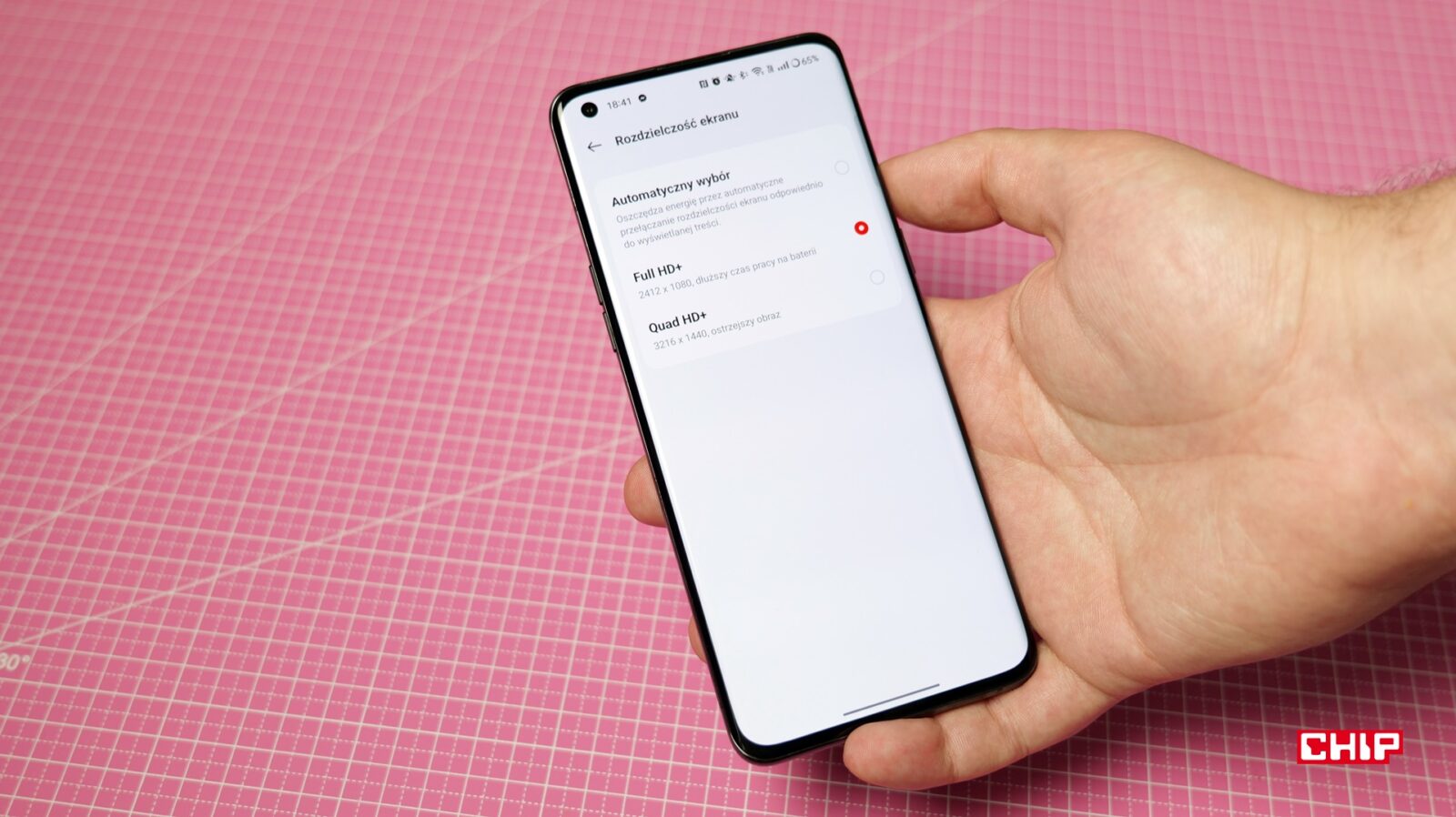 OPPO Find X5 Pro - ustawienia rozdzielczości ekranu