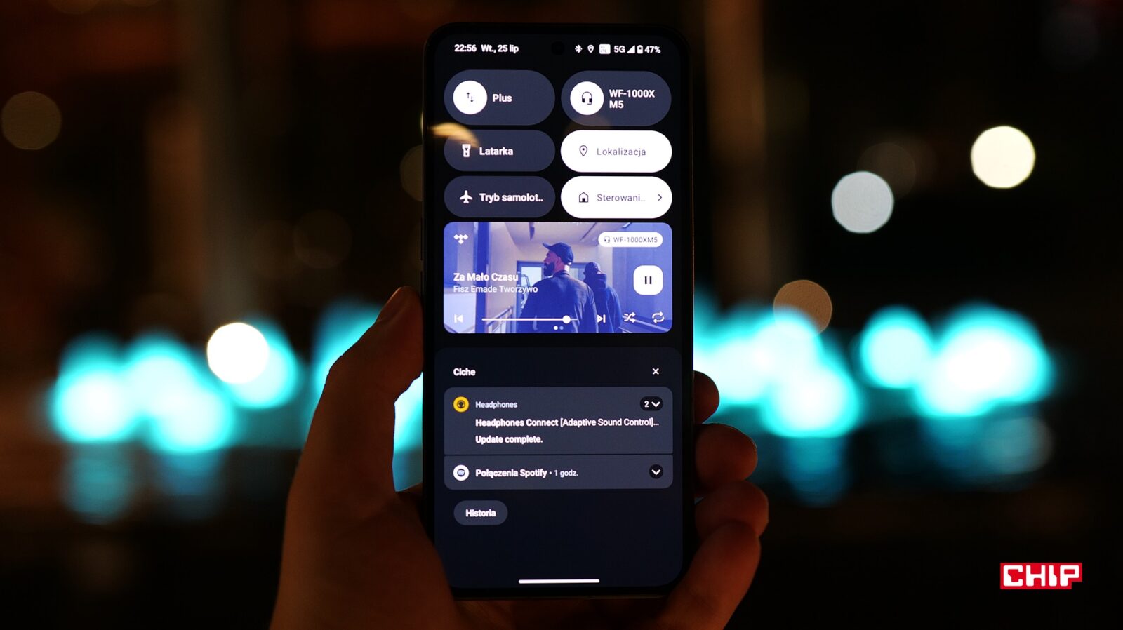 Panel powiadomień w Nothing Phone (2)