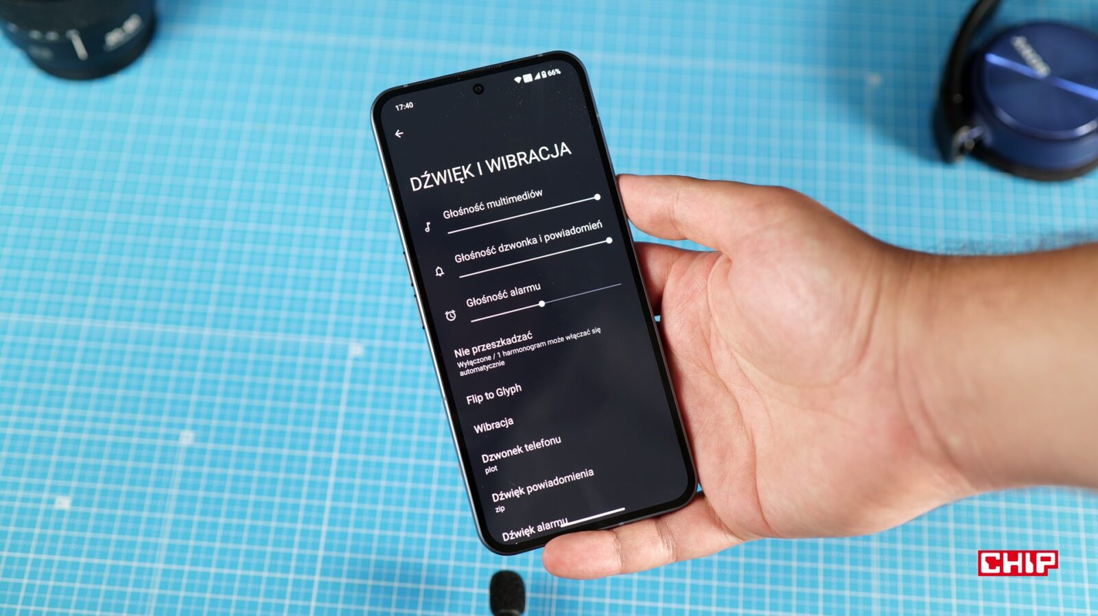 Ustawienia dźwięku i wibracji w Nothing Phone (2)