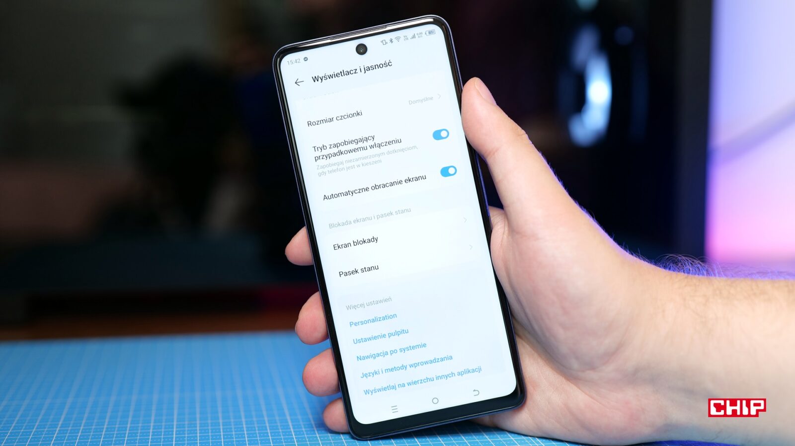 Ustaiwenia wyświetlacza w Tecno Spark 10 Pro