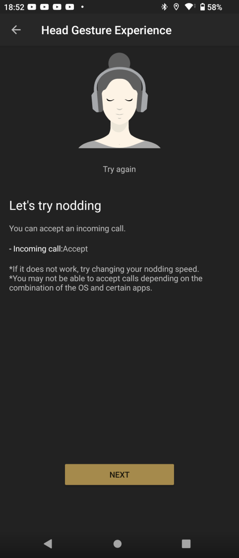 Sterowanie słuchawkami przez ruchy głową