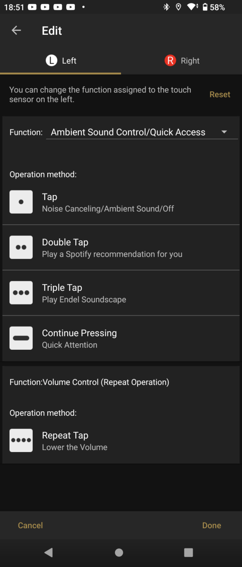 Gesty dla lewego ucha