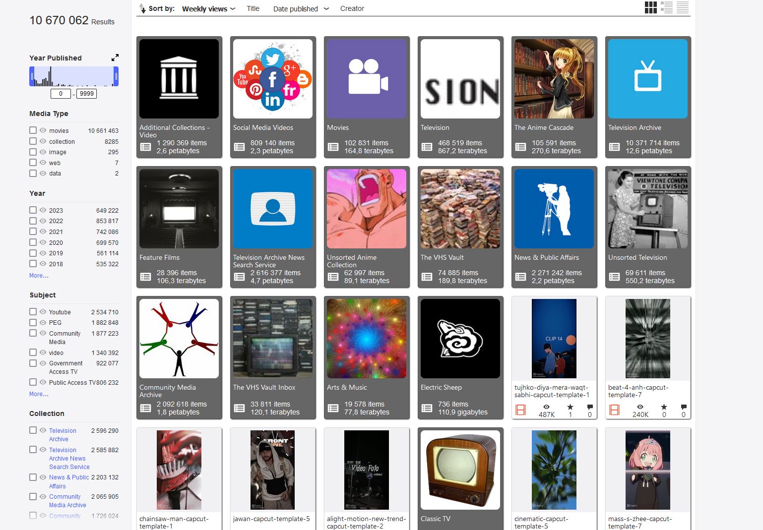 Internet Archives Video Section - alternatywa dla YouTube
