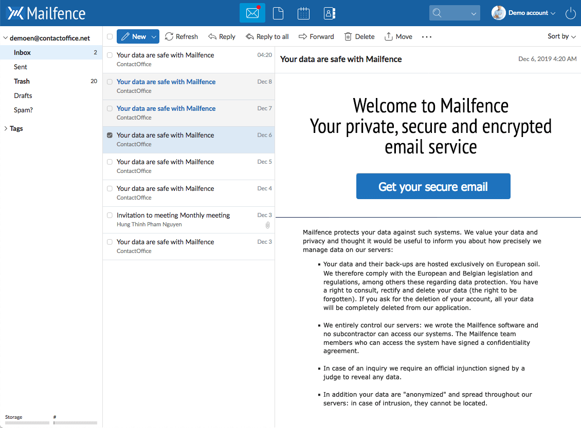 Mailfence zamiast Google