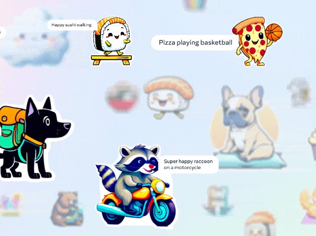 Facebook - naklejki generowane przez SI