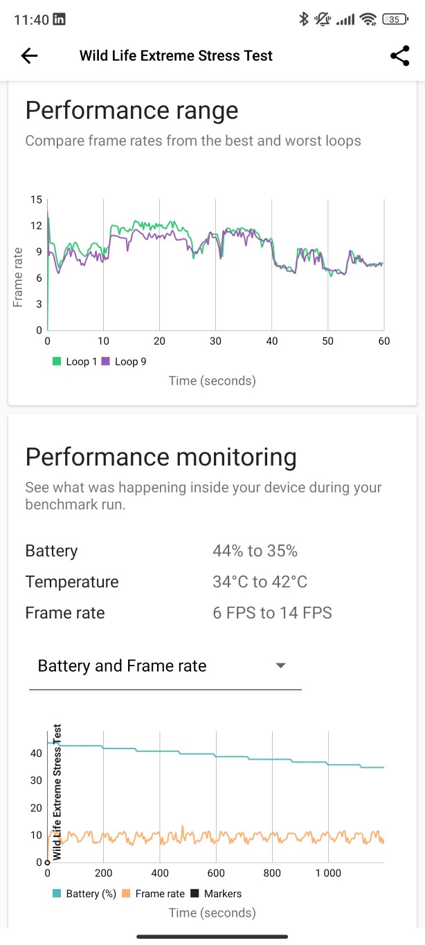 Wild Life Extreme Stress Test temperatury