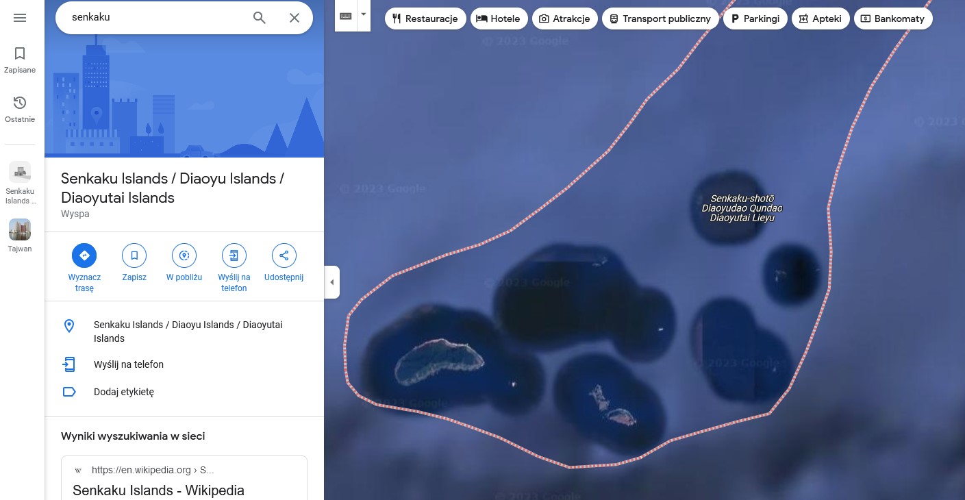 Senkaku w Google