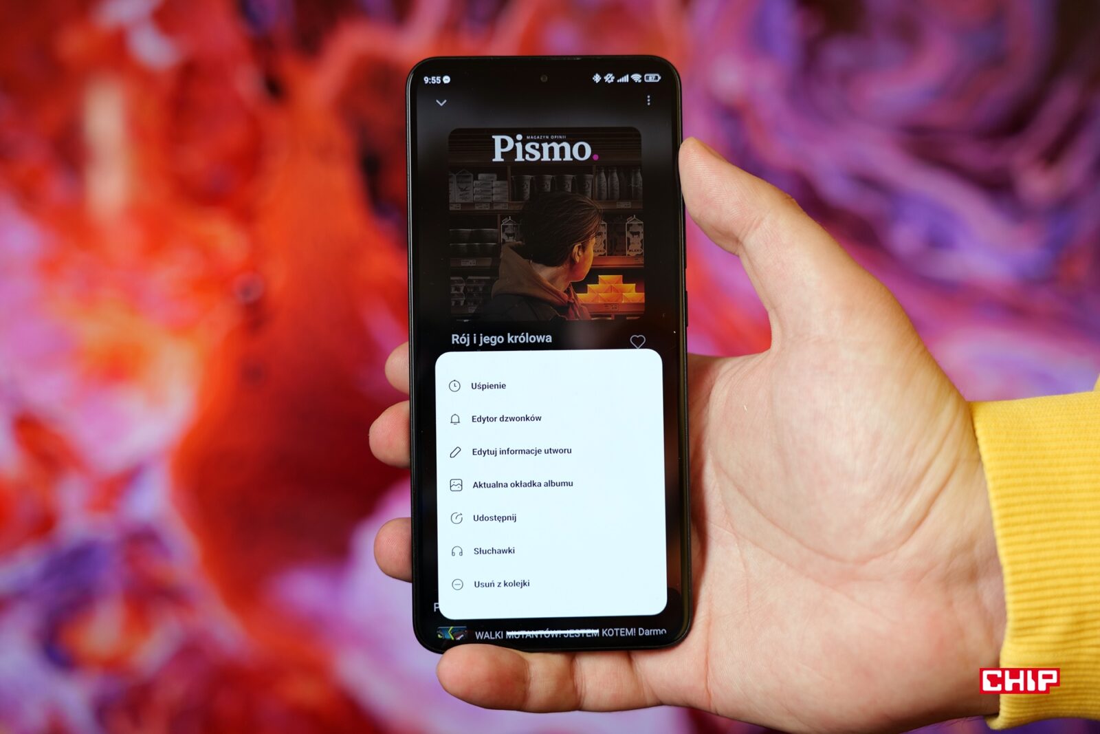 Ustawienia w trakcie odtwarzania muzyki w Xiaomi 13T