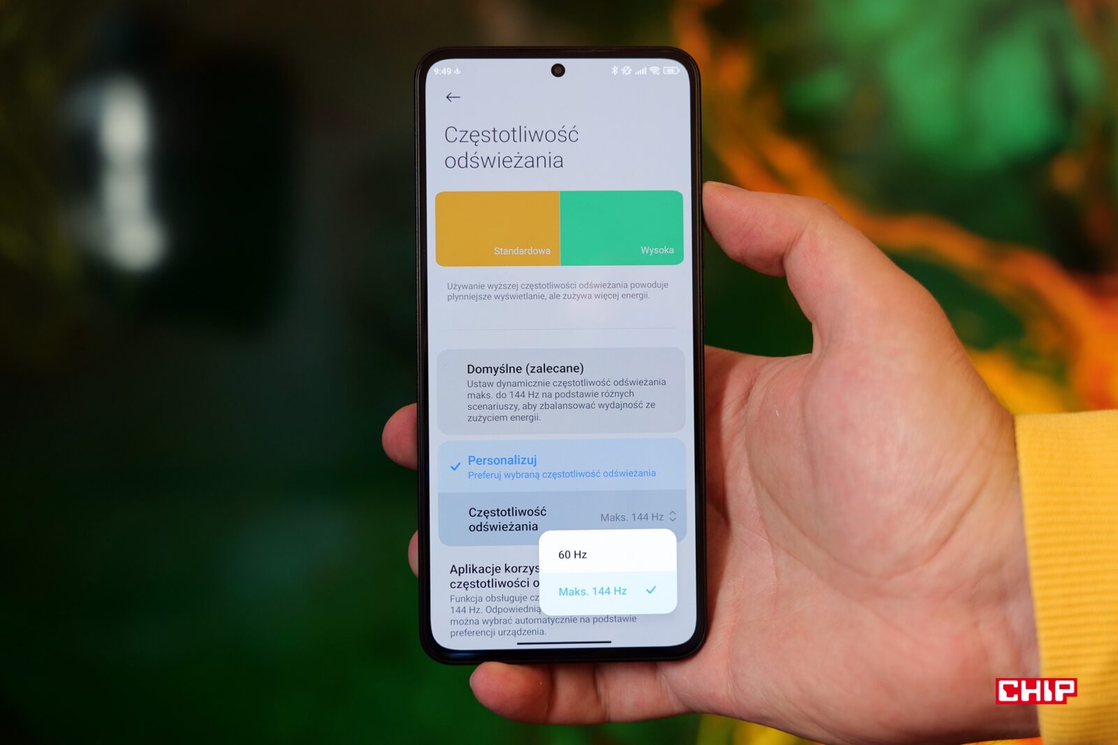 Częstotliwość odświeżania ekranu w Xiaomi 13T