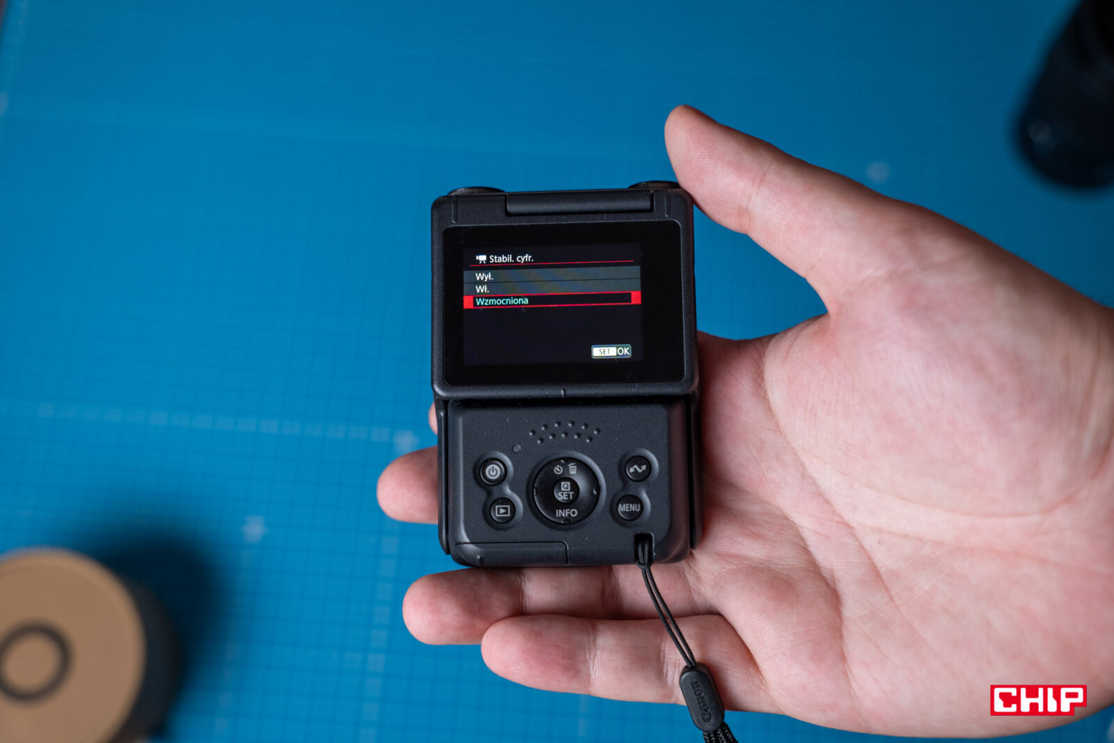 Canon PowerShot V10 - ustawienia stabilizacji optycznej