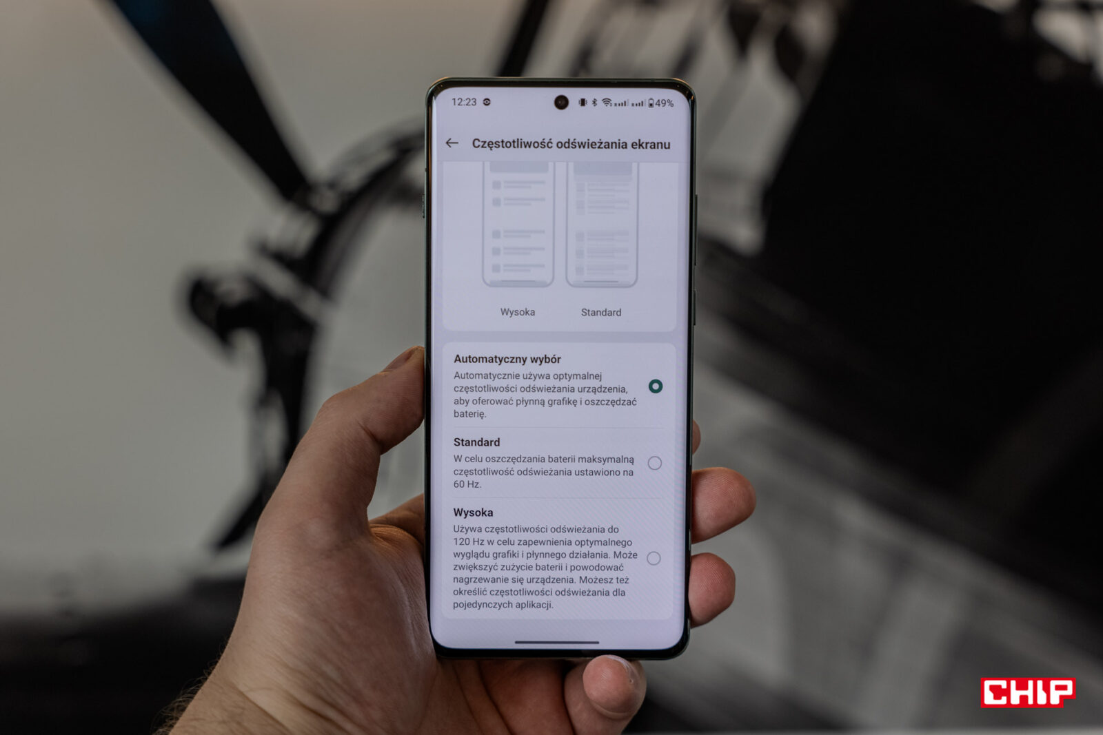 OnePlus 12 - Ustawienia odświeżania
