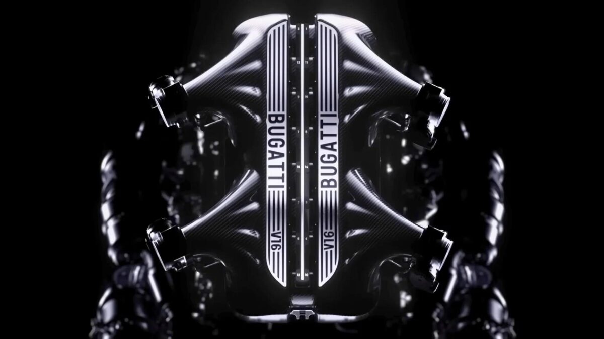 Ten hybrydowy silnik V16 ma być wyjątkowy. Gotowi na hybrydowe hipersamochody Bugatti?