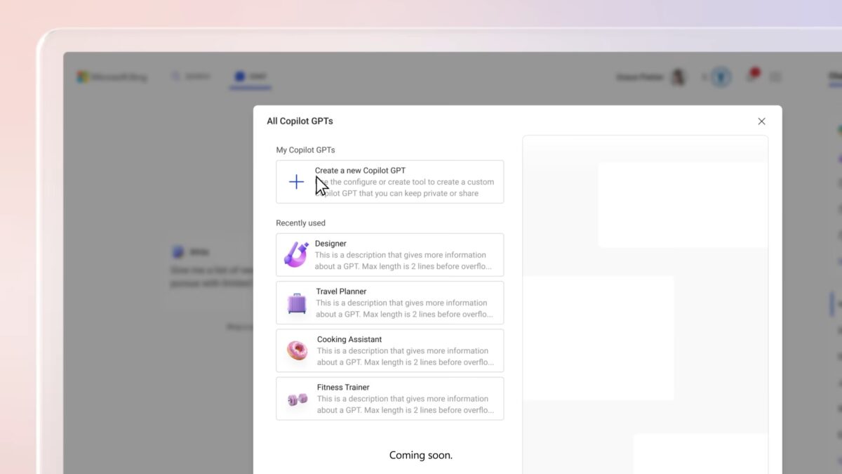 Copilot pozwala na tworzenie własnych GPT. Nie jest to jednak dla każdego