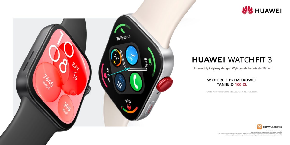 Nowe smartwatche Huawei już w Polsce. Co potrafią Watch 4 Pro Space Edition oraz Watch Fit 3?