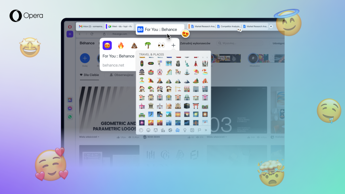 Opera coraz ładniejsza. Teraz możesz ozdabiać karty za pomocą emotikonów