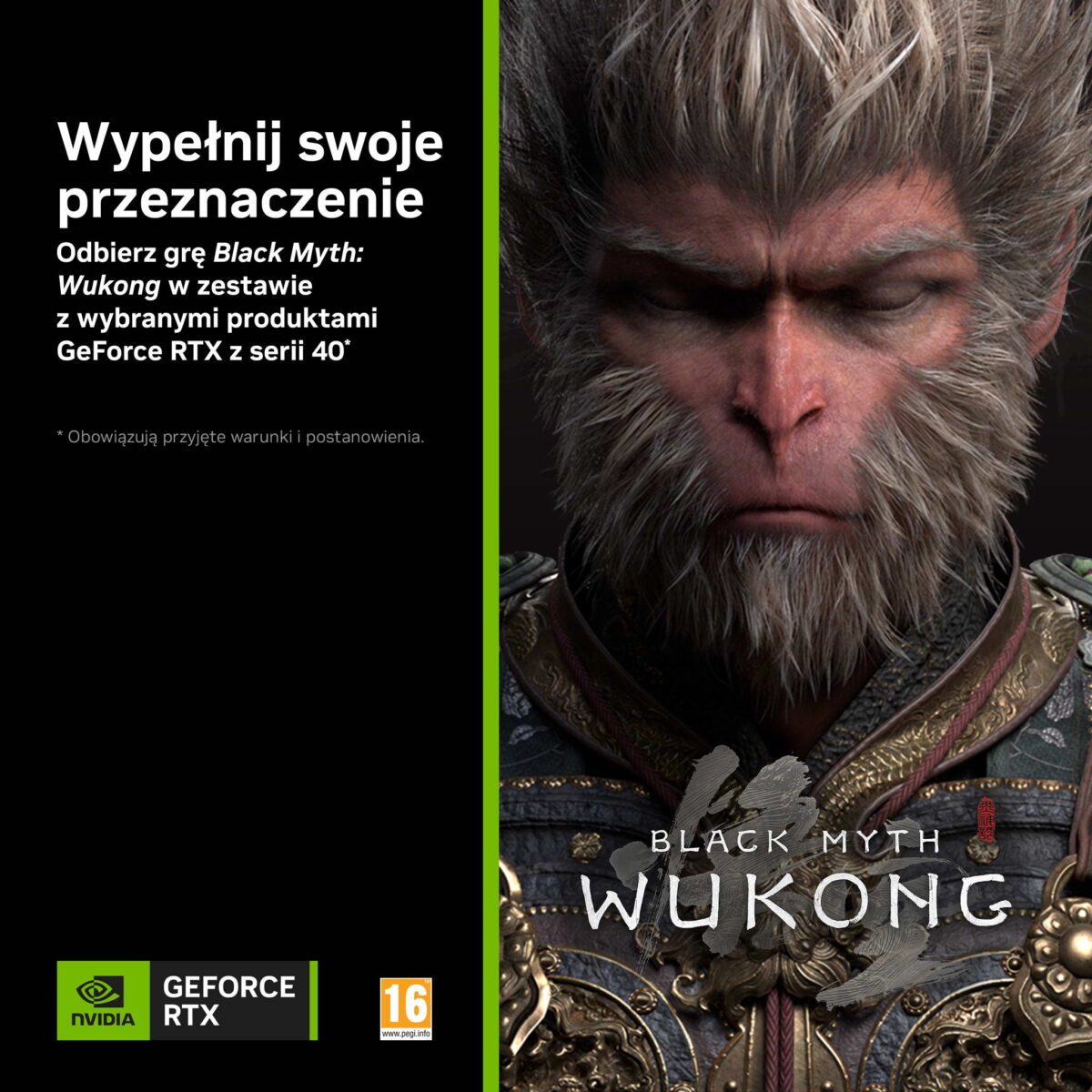 Lubisz nowości? Black Myth: Wukong za darmo z kartą graficzną GeForce 40