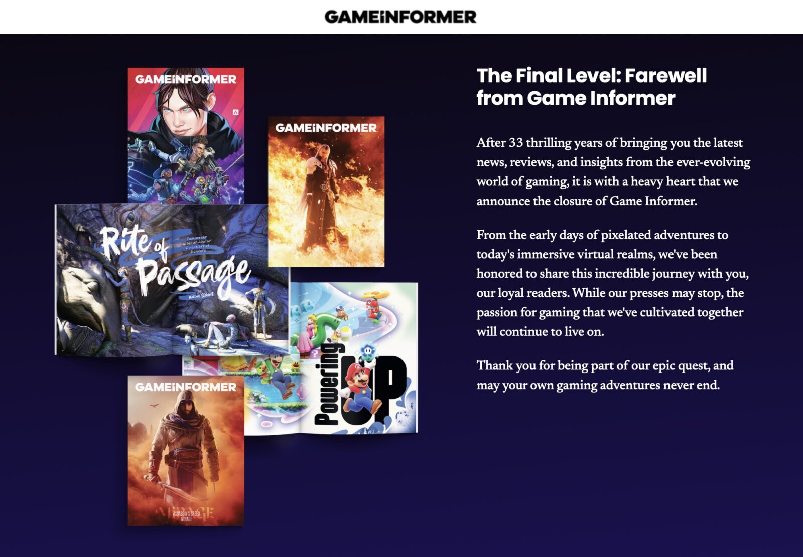 Game Informer zamknięcie magazynu