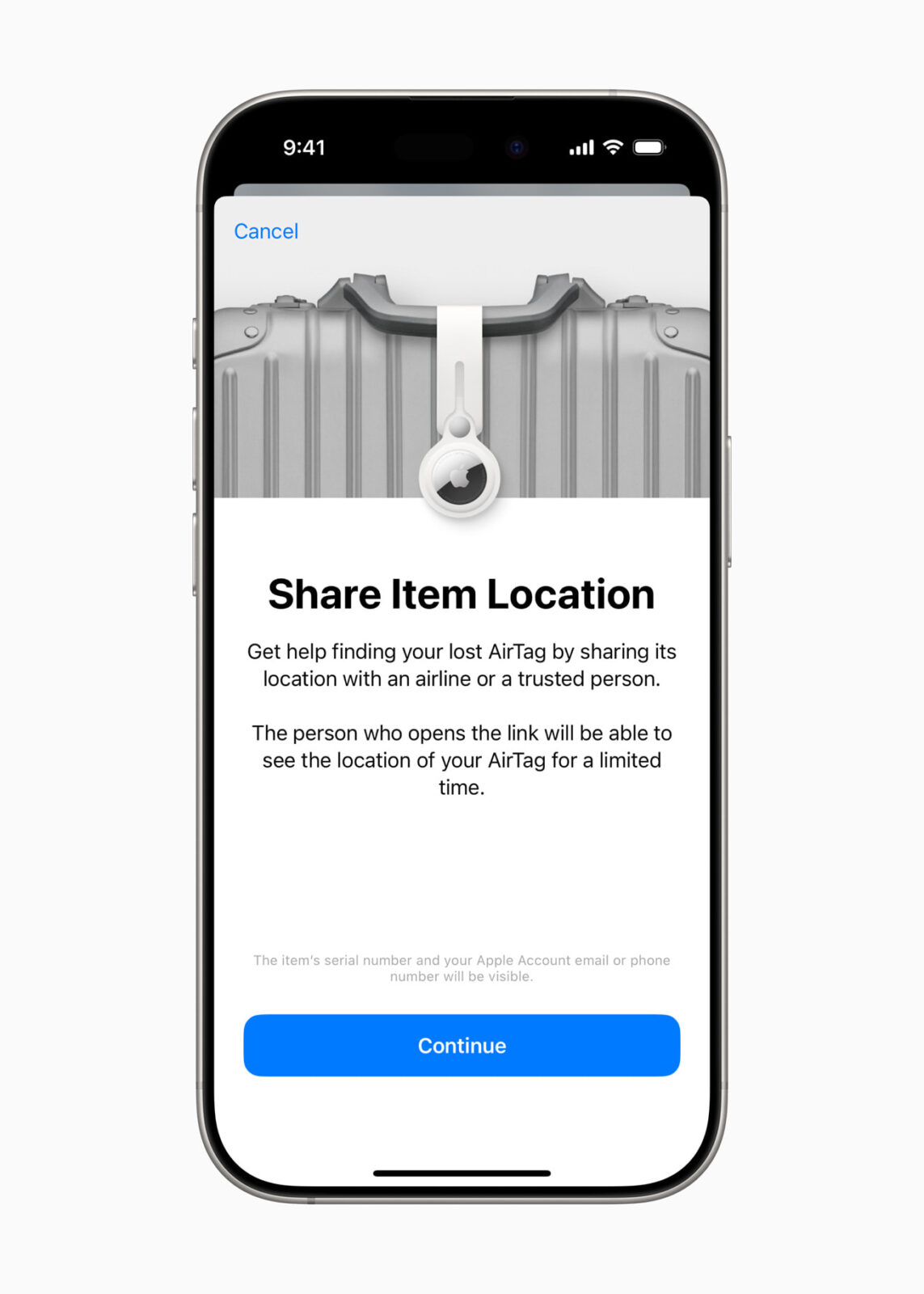 Apple Find My Znajdź Udostępnianie lokalizacji przedmiotu Share Item Location