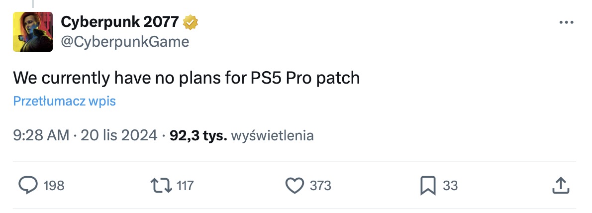 Cyberpunk 2077 PS5 Pro