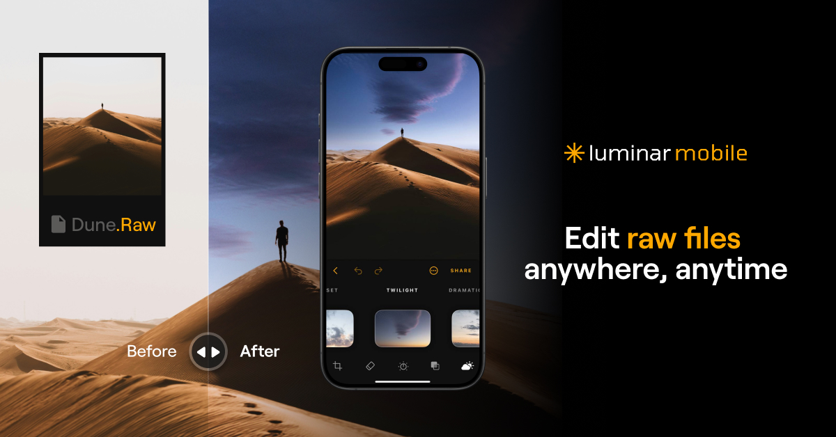 Luminar Mobile z dużą aktualizacją – jest pełna obsługa RAW