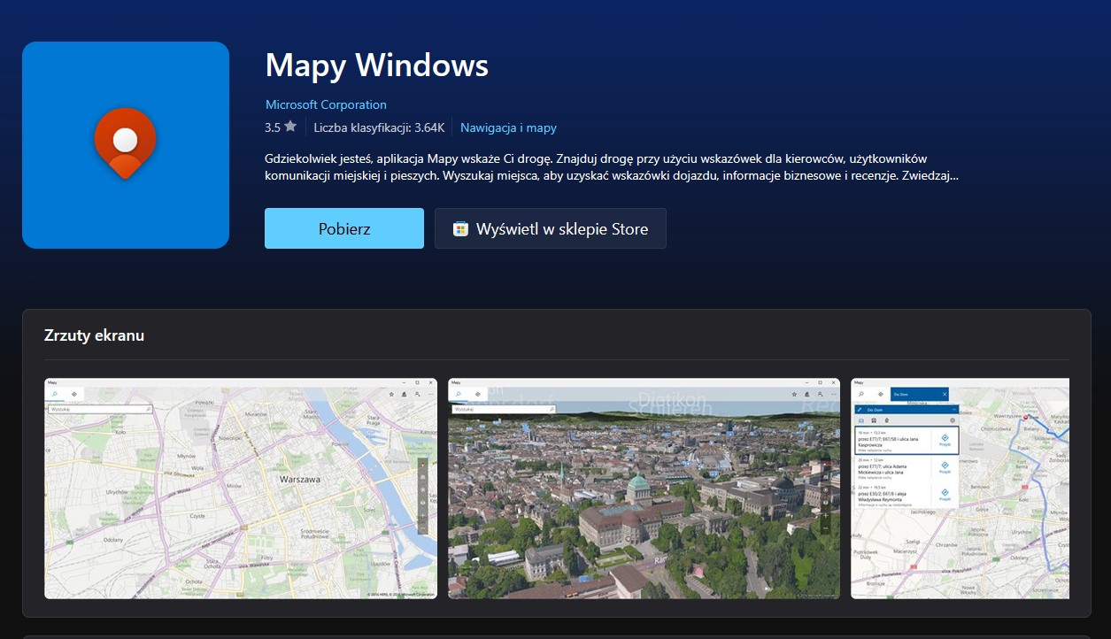 Mapy Windows