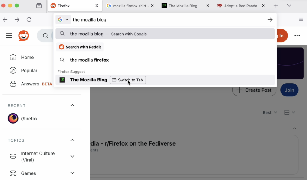 Firefox inteligentne skróty