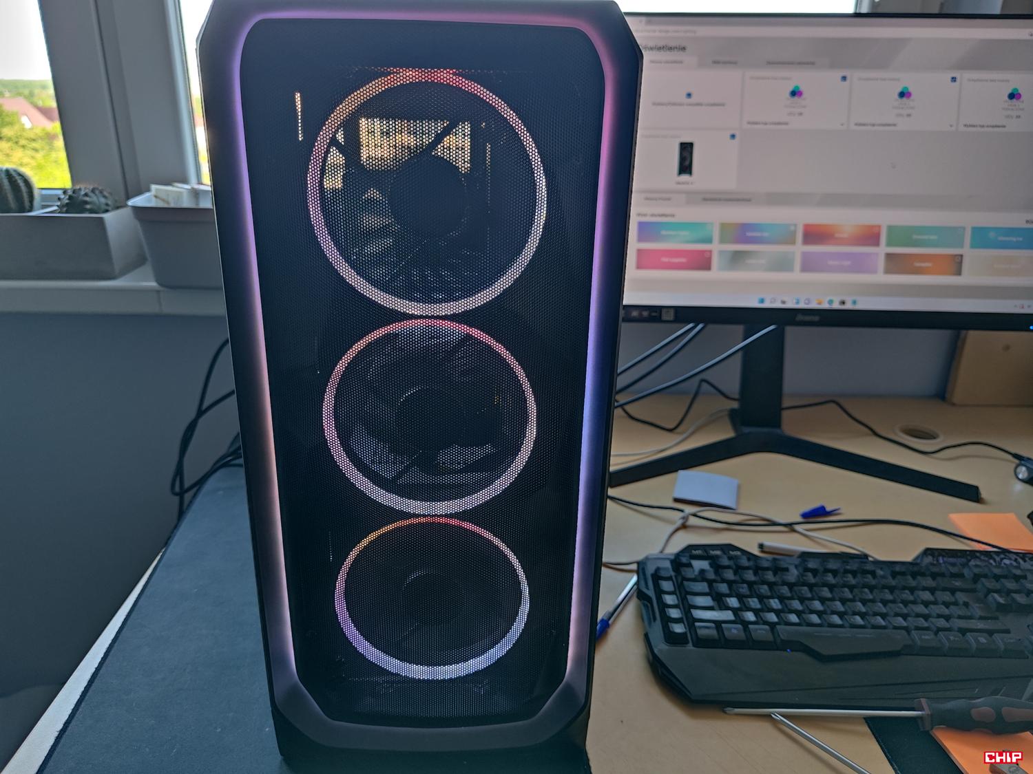 test Fractal Design Meshify 3 Ambience Pro RGB Black TG Light Tint, recenzja Fractal Design Meshify 3 Ambience Pro RGB Black TG Light Tint, opinia Fractal Design Meshify 3 Ambience Pro RGB Black TG Light Tint