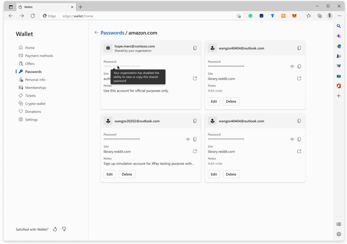 Firmy podziękują Microsoftowi za tą zmianę. Edge lepiej zadba o hasła