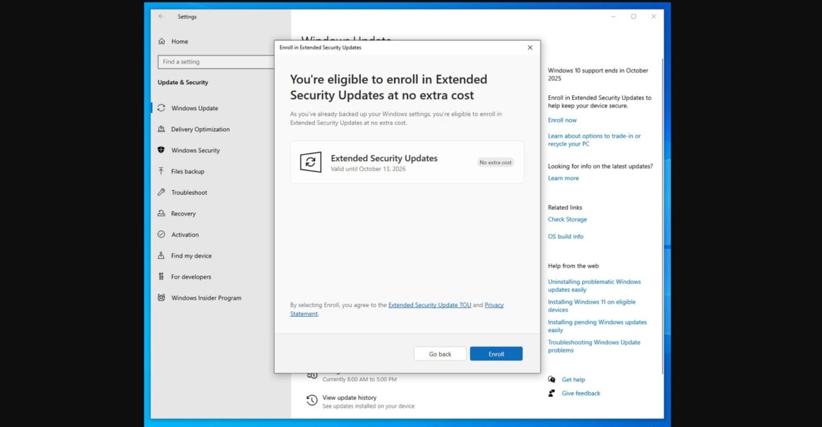 Czy można przedłużyć wsparcie dla Windows 10, jeśli maszyna nie spełnia wymagań Windows 11?