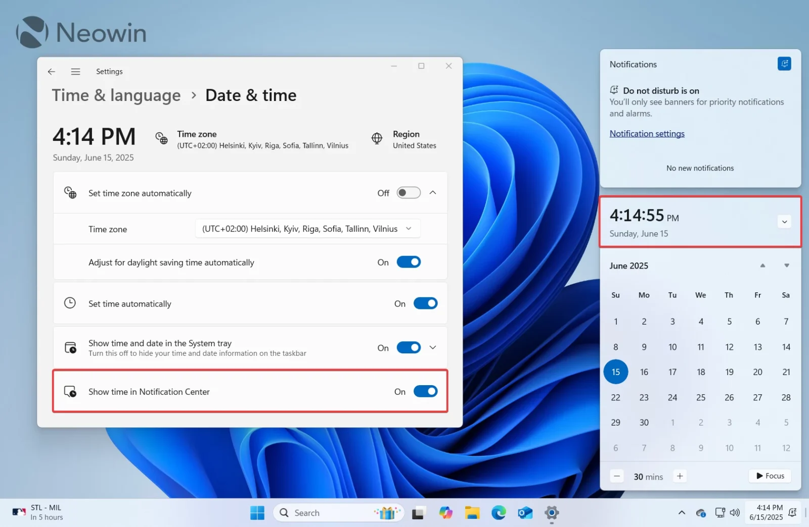 Kalendarz w Windows 11