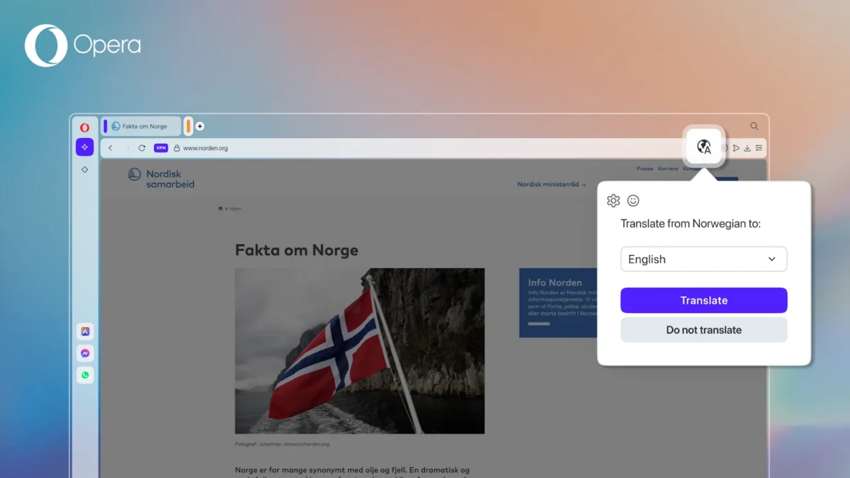 Opera się nie zatrzymuje – wprowadza kolejne nowości dla użytkowników